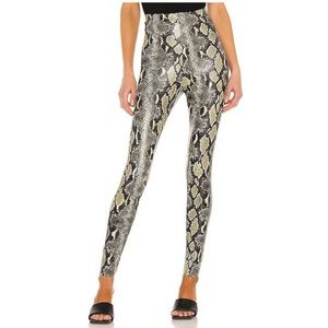 NWT COMMANDO Faux Leather Animal Legging-Olive Snake Size S